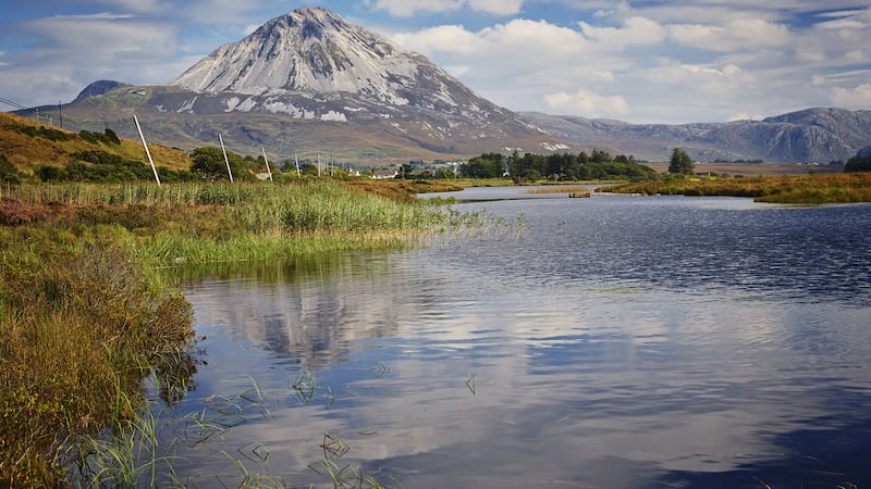 West Donegal's Mount Errigal is popular with hill-walkers and climbers. 