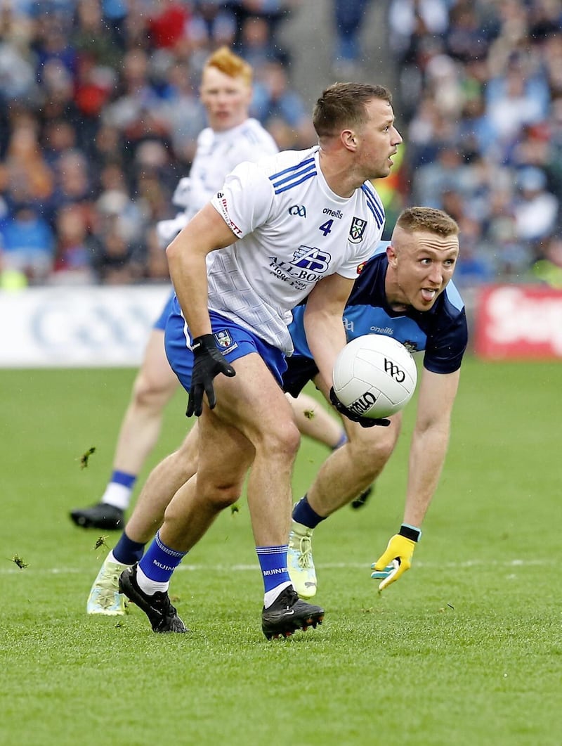 Dublin&#39;s Paddy Small pursues Monaghan&#39;s Ryan Wylie during Saturday&#39;s All-Ireland semi-final Picture: Philip Walsh 