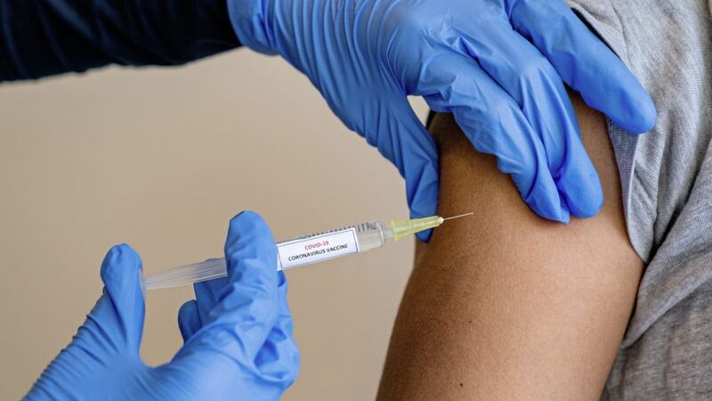 A patient receiving a Covid vaccination 