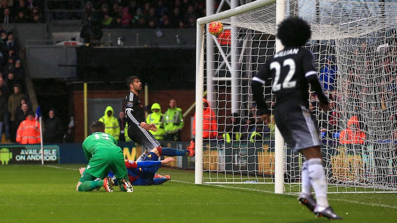 Diego Costa scores Chelsea's third goal at Selhurst Park on Sunday<br />Picture by PA&nbsp;
