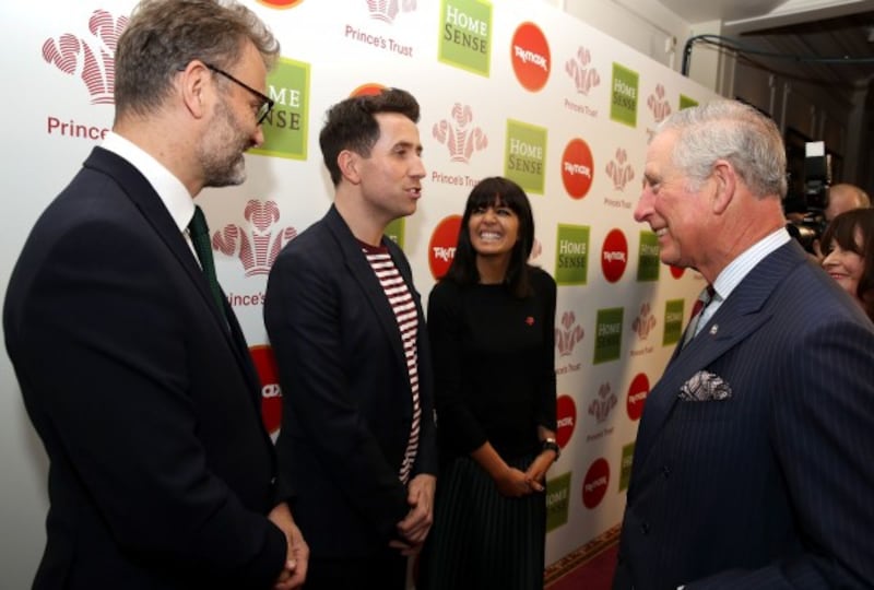 Hugh Dennis, Nick Grimshaw and Claudia Winkleman meet the Prince of Wales.