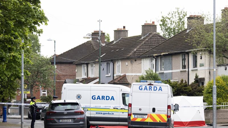 Garda at the scene on Knocknarea Rd in the Drimnagh area of south Dublin