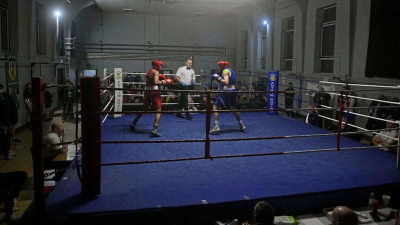 Boxing fans came out for last Thursday night&#39;s international showdown between Ireland and Scotland at Corpus Christi Boxing Club in west Belfast. Picture by Mark Marlow 