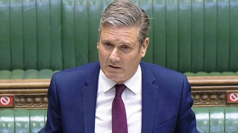Labour leader Keir Starmer speaks during Prime Minister&#39;s Questions in the House of Commons, London. Picture date: Wednesday July 14, 2021.. 