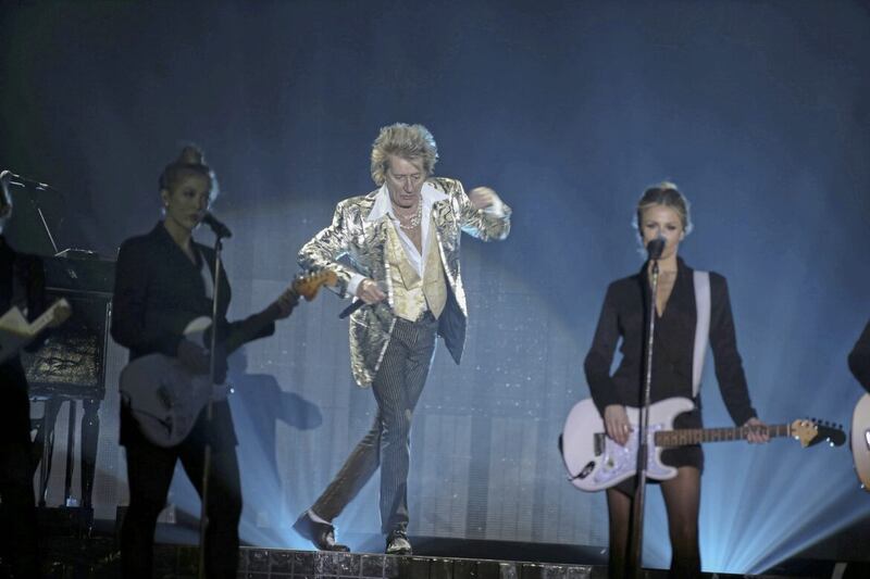 Rod Stewart live in Belfast at the SSE.Picture by Hugh Russell. 