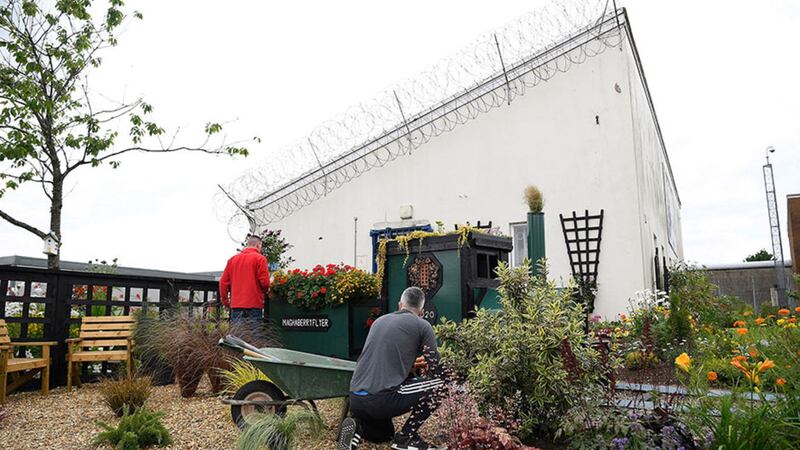 &nbsp;Maghaberry prisoners work in their garden. Picture by Michael Cooper