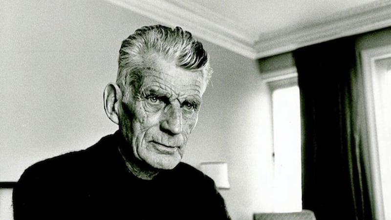 Samuel Beckett photographed in Room 604, Hyde Park Hotel in London, 1980 Picture by John Minihan, courtesy of UCC 