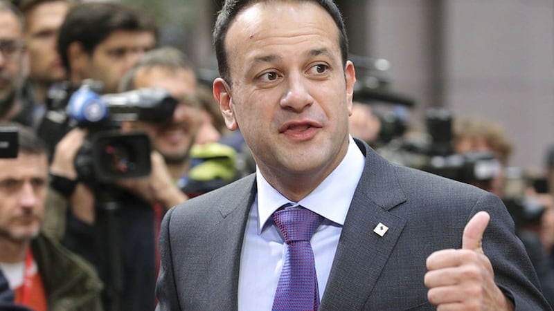 Leo Varadkar pictured this morning arriving for an EU summit in Brussels&nbsp;
