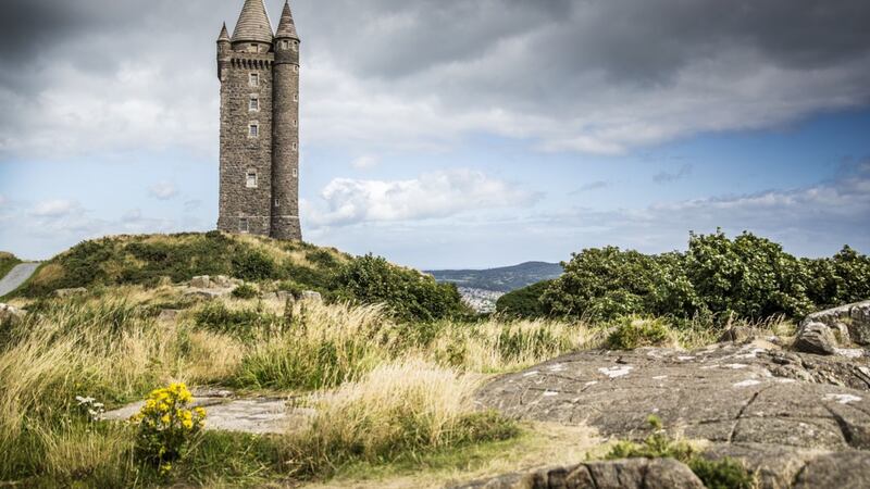 <address><b>SCRABO HILL:</b> Home to the famous Scrabo Tower, built in 1857. The views from the hill over Strangford Lough and North Down are some of the finest in Ireland. &nbsp;