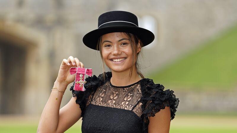 The 20-year-old was made an MBE after becoming the first British woman to win a grand slam since Virginia Wade in 1977.