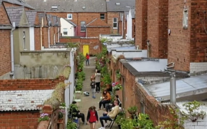 An alley which runs behind homes at Rossmore Avenue and Ardmore Avenue, off the Ormeau Road, has been transformed by residents during lock-down 