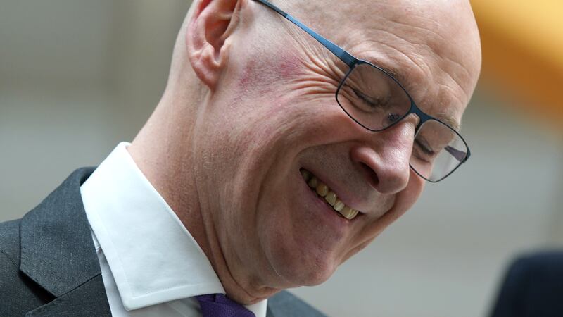Former Scottish deputy first minister John Swinney said he was ‘deeply honoured’ to be the new leader of the SNP