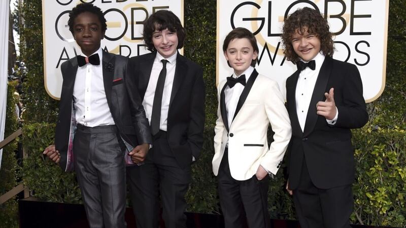 Stranger Things cast steal the show as they lead the early arrivals at the Golden Globes