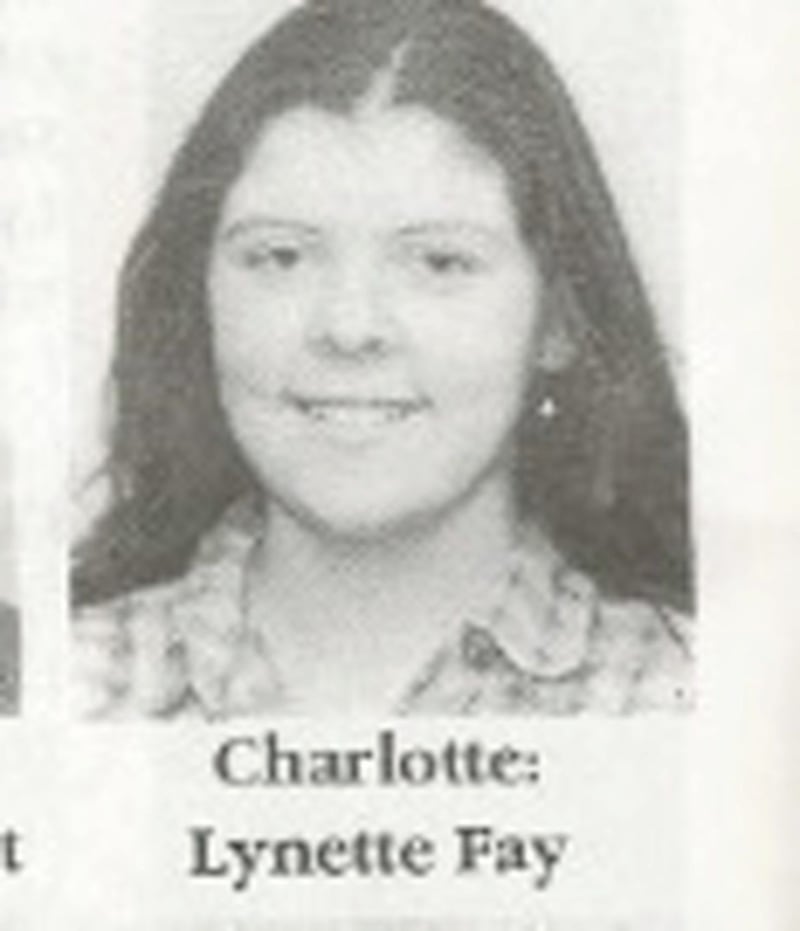 Broadcaster and Irish News columnist Lynette Fay pictured in a programme for a production of Oliver! at the Bardic Theatre in Donaghmore, Co Tyrone 