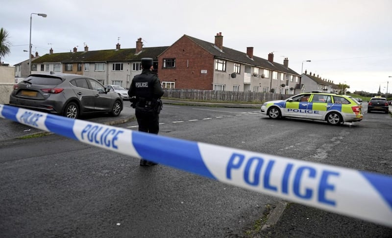 Forensic experts remained at the scene of a death in the Woodburn area of Carrickfergus on Sunday.