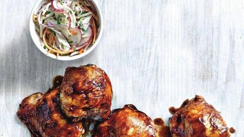 Easy Peasy Recipe for glazed chicken thighs, courtesy of Marks and Spencer 