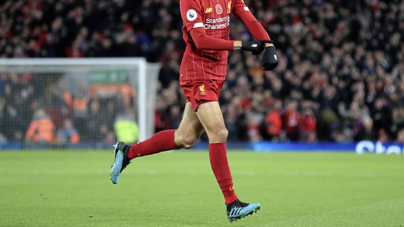 Liverpool&#39;s Fabinho is hoping that both Manchester clubs will soon be struggling as he heads to Old Trafford to take on United. 