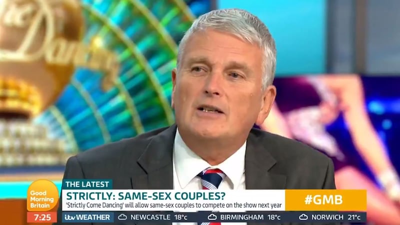 &nbsp;Jim Wells, who makes his opposition to same-sex marriage widely known, said that he believes same-sex couples should only be shown on Strictly if it were after the watershed of 9pm.