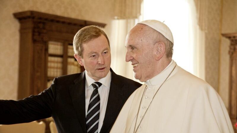 Pope Francis meeting Taoiseach Enda Kenny in Rome 