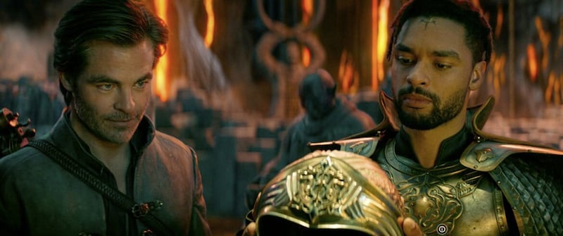 Stars of the new Dungeons & Dragons move Chris Pine and Regé-Jean Page.