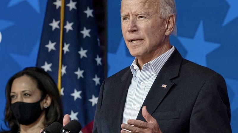 Democratic presidential candidate  Joe Biden and Democratic vice-presidential candidate  Kamala Harris  