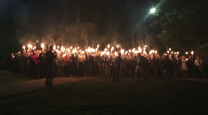 The Charlottesville mayor said the protest “harkens back to the days of the KKK”.