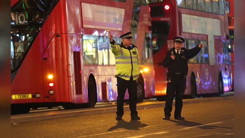 &nbsp;Police officers direct members of the public on Oxford Street. Picture by Isabel Infantes, PA Wire<br />&nbsp;
