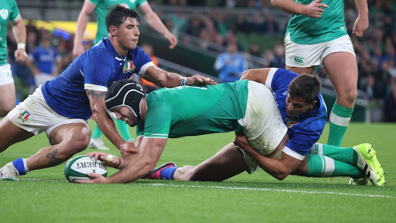 Caelan Doris starred for an experimental Ireland side against Italy (Damien Eagers/PA)