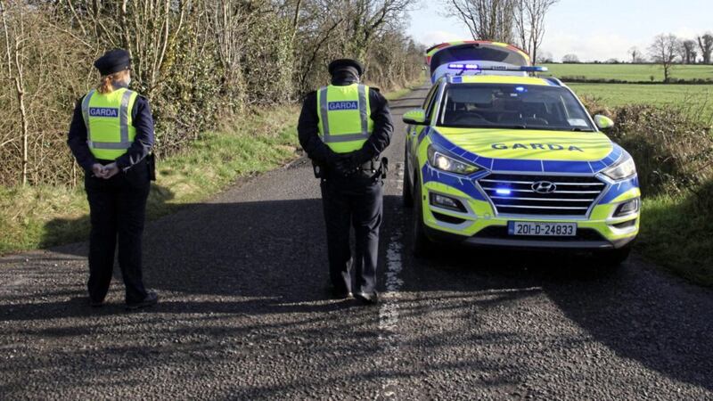 Garda&iacute; at the scene near Kilacluig, close to Michelstown, after the body of a third man was found yesterday. Earlier, the bodies of two brothers were found at a farm in north Cork. Picture by Brendan Gleeson/PA Wire 