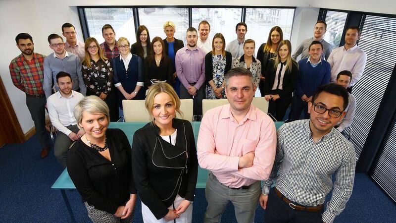 Staff of LCC Power at their headquarters in Cookstown 