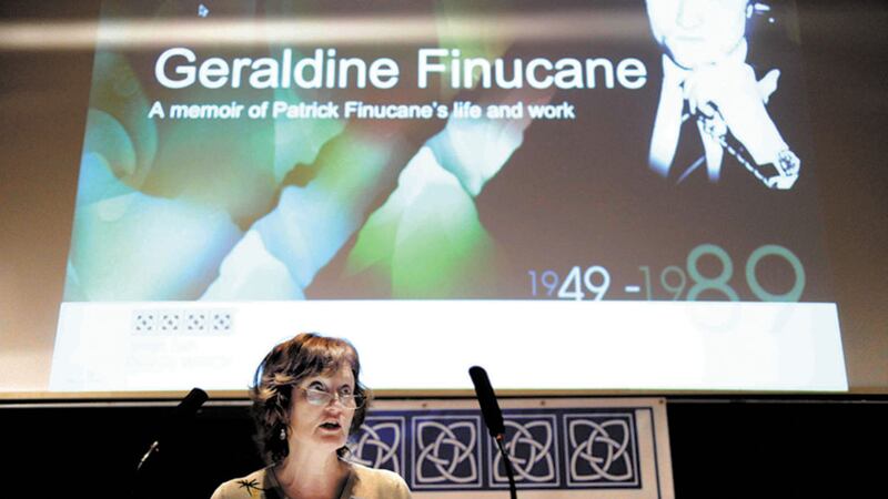 &nbsp;Geraldine Finucane speaking on the 20th anniversary of the murder of her husband Pat