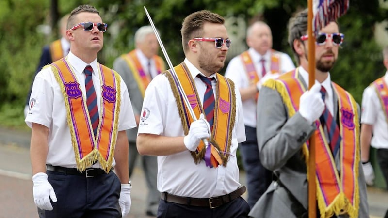 An Orange Order march in 2018 at Donegall Street, Belfast. Picture by Mal McCann 