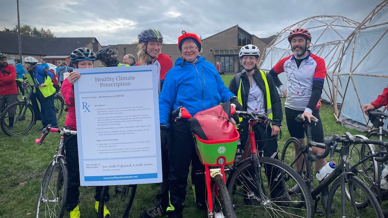 The activists cycled from London to Glasgow to raise awareness of the damage to health that air pollution can cause, particularly in children.