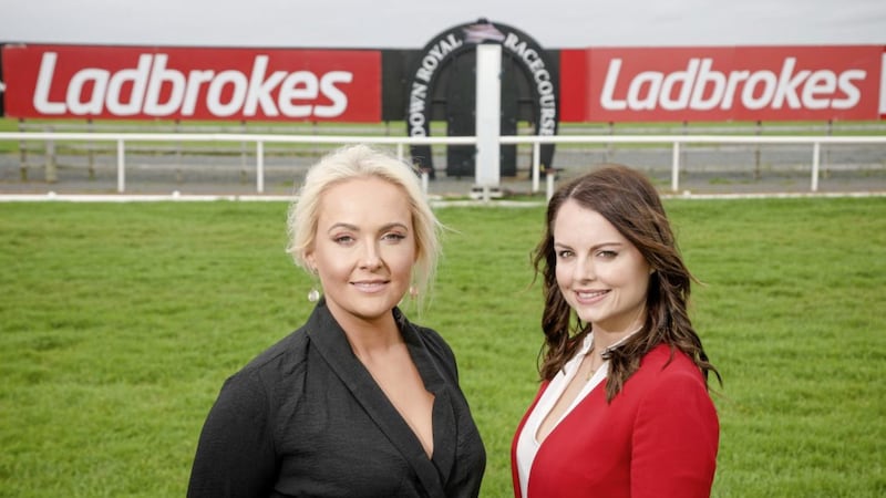 Making the announcement of a new sponsor of Down Royal&rsquo;s November Festival of Racing are Emma Meehan (left), chief executive of Down Royal Racecourse, and Nicola McGeady, head of PR at Ladbrokes 