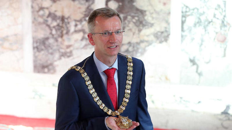 DUP councillor Brian Kingston has been appointed the new Lord Mayor of Belfast. Picture By Declan Roughan 