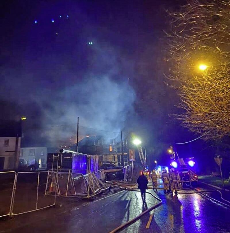 The Fire Service said a blaze which caused damage to a development of new homes in the Main Street area of Glenavy was accidental 
