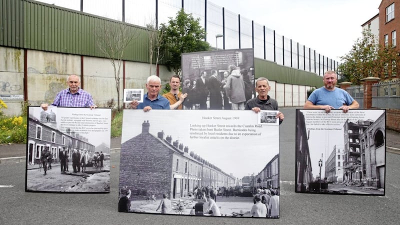 Members of the Belfast 1969 Pogroms Commemoration Committee have launched a series of events during August: Sean Murray, Gerard Bradley, Christopher Turley, Jackie Donnelly and Donal O&#39;Hare. Picture by Mal McCann 