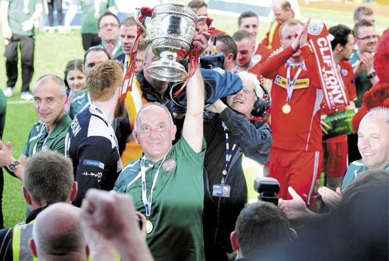 Tommy Breslin led Cliftonville to eight trophies during his time in charge. He will go down as the club&#39;s most successful manager. 