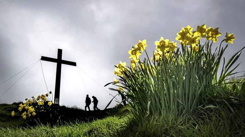 The gloom of Easter Saturday gives way to the bright hope of the resurrection on Easter Sunday 