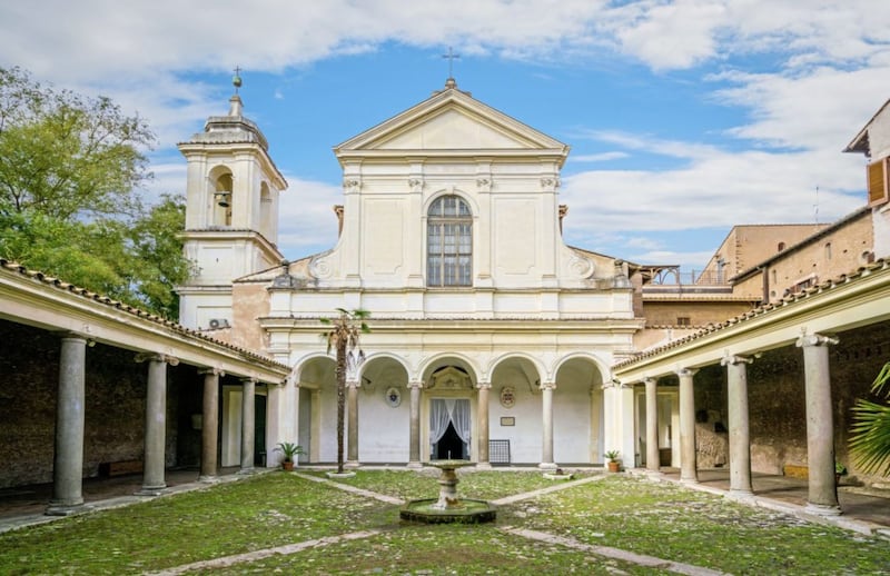 The courtyard of the Basilica of San Clemente 