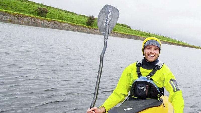 Andy McClelland (23), by day a physiotherapist, competes in surf kayaking events all over the world 