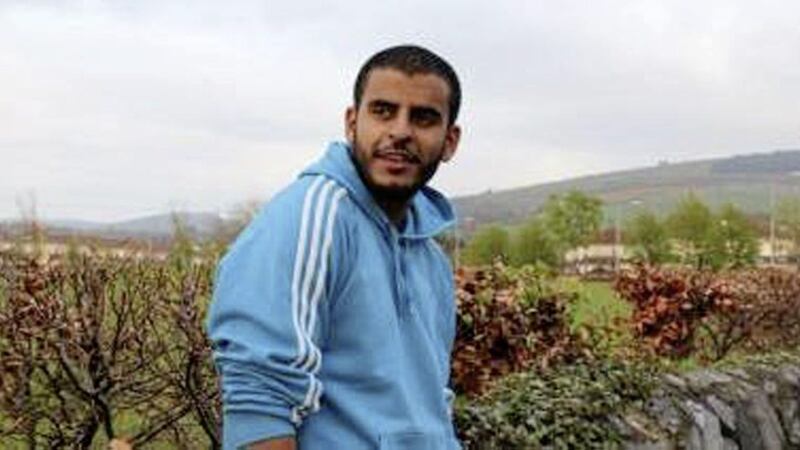 Ibrahim Halawa, who is on hunger strike in a Cairo prison, was brought to a meeting in a wheelchair on Tuesday as his condition continues to deteriorate  
