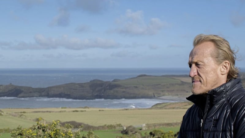 Jerome Flynn, who plays Bronn in Game Of Thrones, on the north coast of Antrim near one of the series&#39; filming locations 