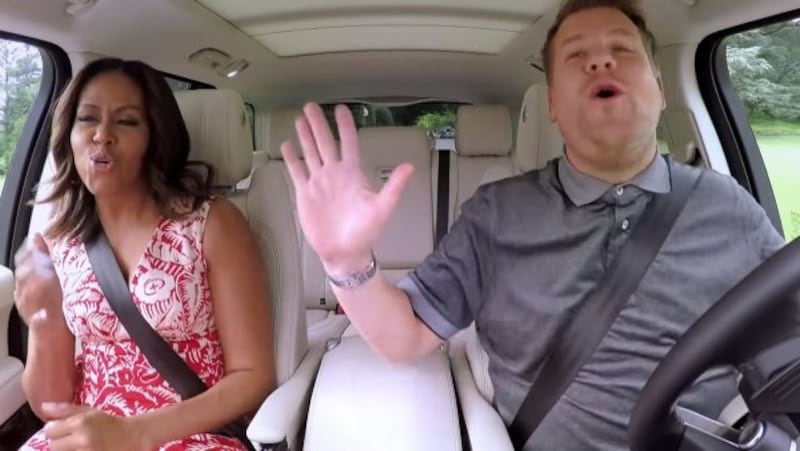 Michelle Obama and James Corden on The Late, Late Show