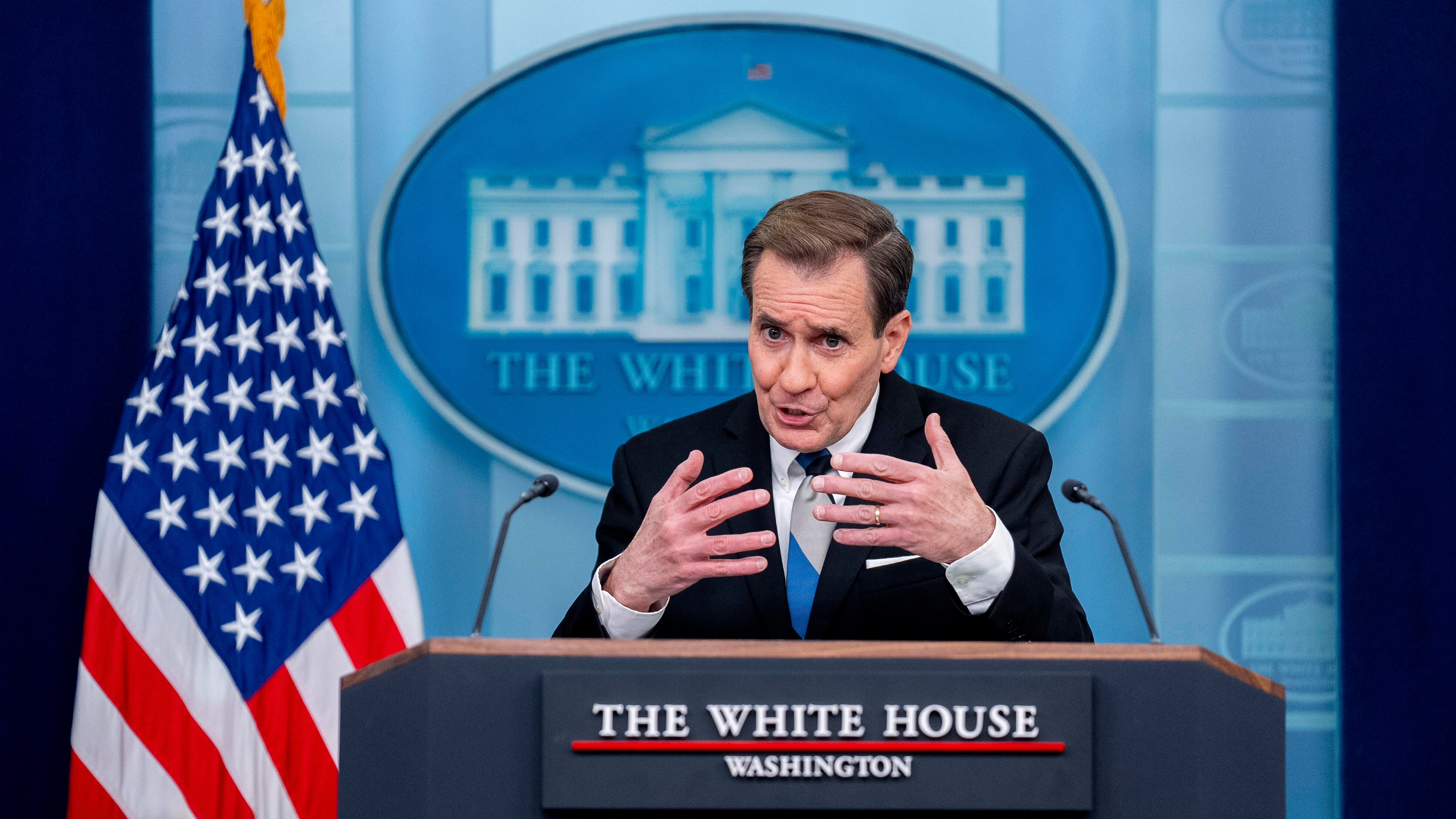 White House national security communications adviser John Kirby (AP Photo/Andrew Harnik)