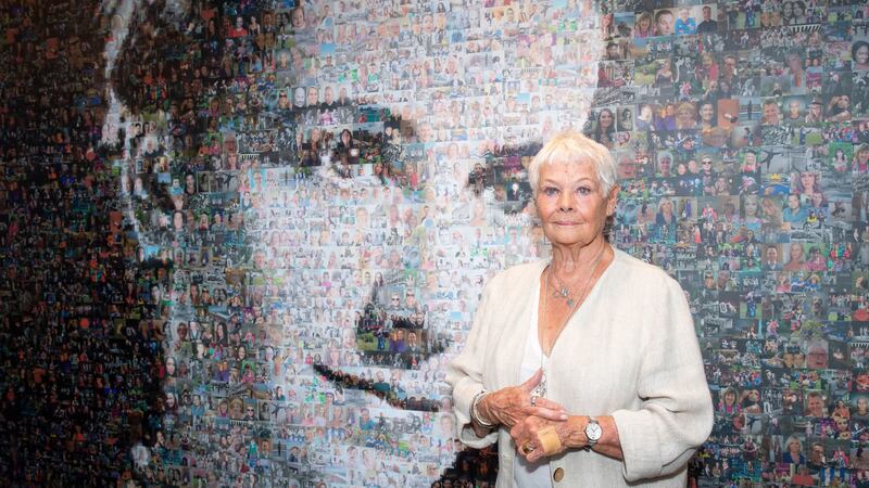 The actress unveiled a commemorative photo mosaic of Dame Peggy Ashcroft during the ceremony.