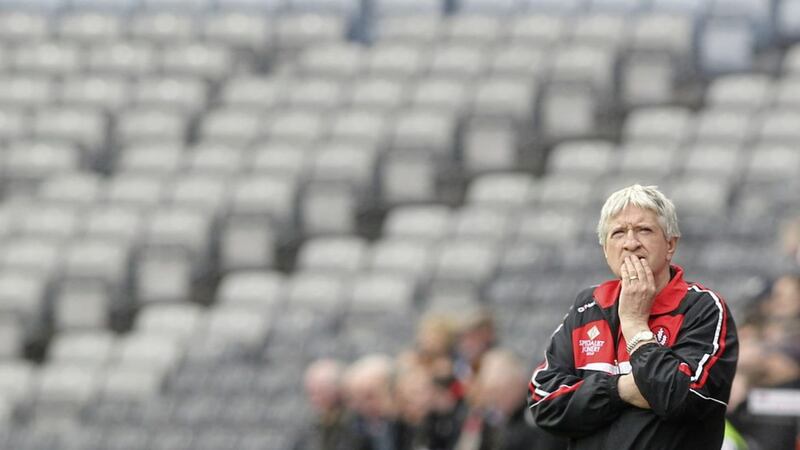Derry manager Brian McIver walks the line at Croke Park as the Oak Leafers take on Westmeath. Picture Margaret McLaughlin 
