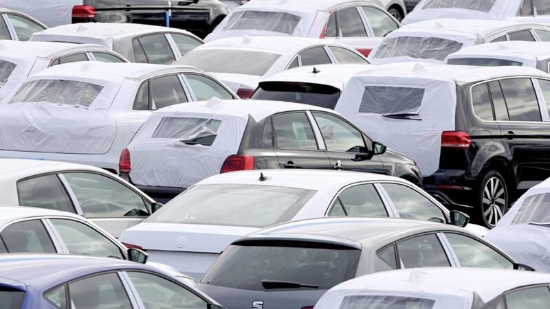 Just 3,516 new cars were registered in Northern Ireland in October, down 2.25 per cent on the same month last year, according to the Society of Motor Manufacturers and Traders 