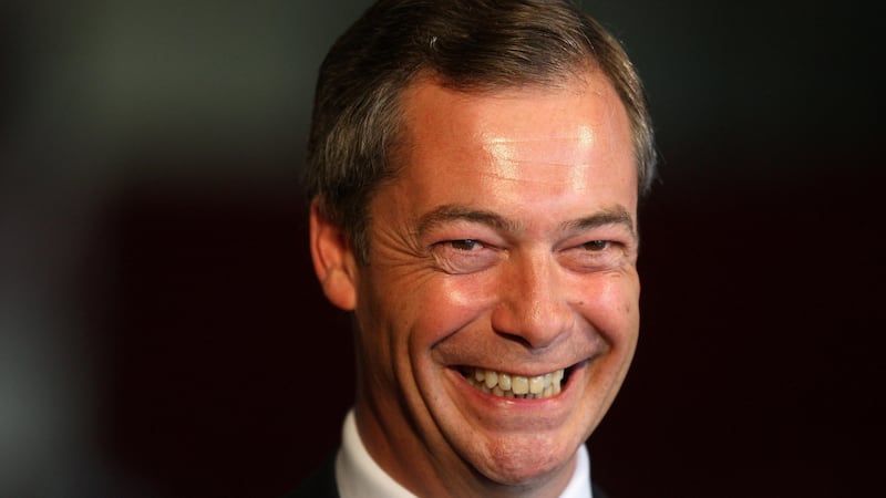 Nigel Farage at the count for the European Parliamentary Election (Dominic Lipinski/PA)