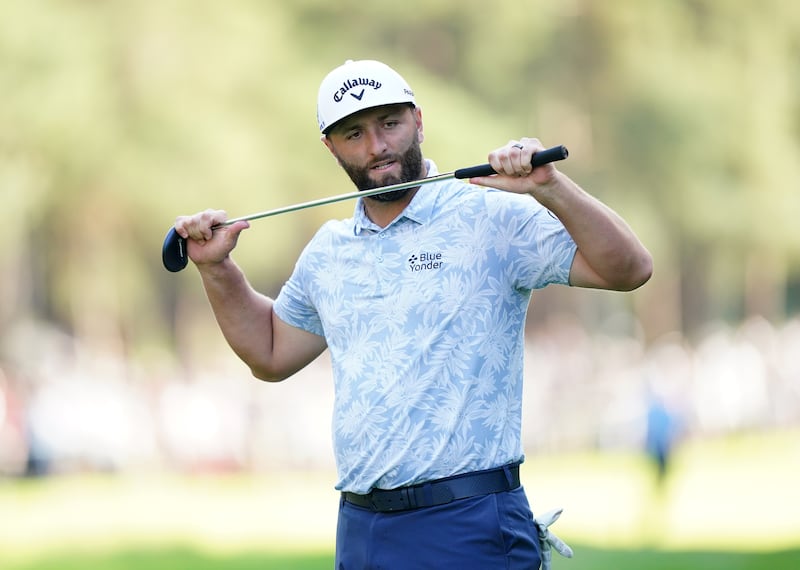 Jon Rahm on the 13th hole during day one of the 2023 BMW PGA Championship at Wentworth